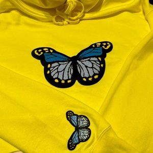 Freedom to become cropped ladies hoodie